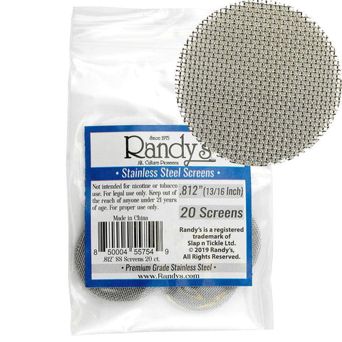 Randy's - Stainless Steel Screens 20-screen Packs www.metrovapeshop.ca