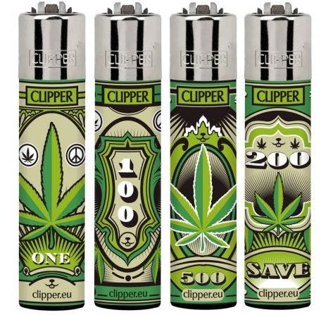 Clipper Dollar Leaves Series Lighters www.metrovapeshop.ca