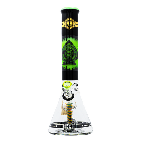 14" Cheech Protect The Crest Green Beaker. www.metrovapeshop.ca