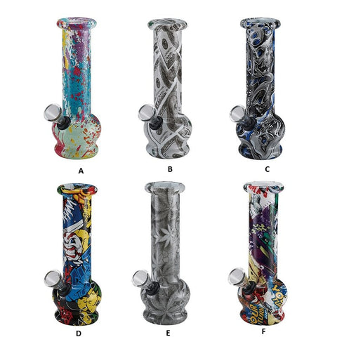 6″ Glass Mini Bong Multi Colored Mix Design