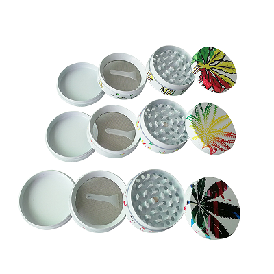 Ceramic Colourful Leaf Grinder, 52 x 35 mm, 4 parts