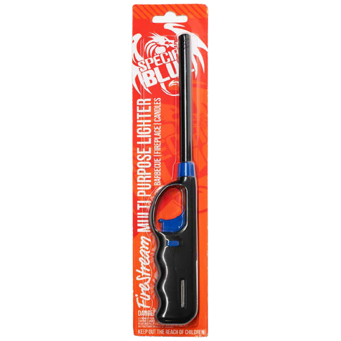 Special Blue 10” Firestream Multipurpose Lighter Blister, Black and Blue