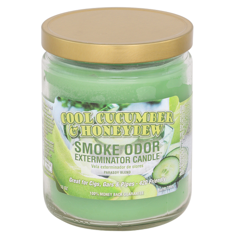 Smoke Odor Exterminator Candle, Cool Cucumber & Honeydew