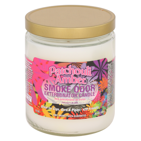 Smoke Odor Exterminator Candle, Patchouli Amber