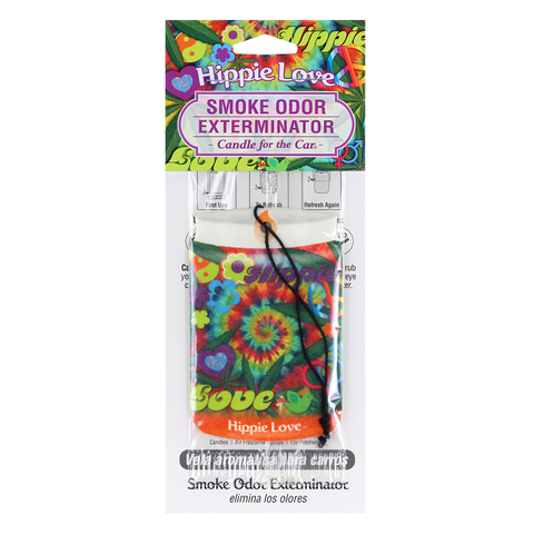 Smoke Odor Exterminator Car Hanger, Hippie Love