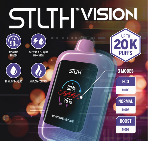 STLTH Vison 20K Disposable Vape. www.metrovapeshop.ca